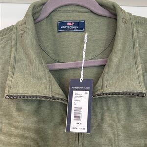 Vineyard Vines Men's Green 1/4 Zip Sweater